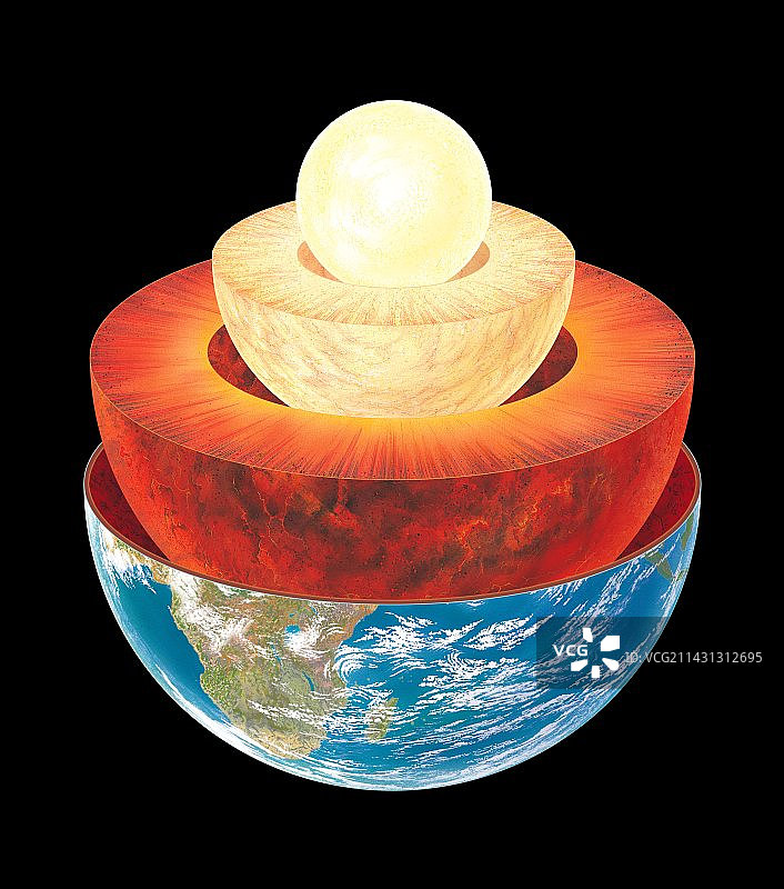 地球分层结构图片素材