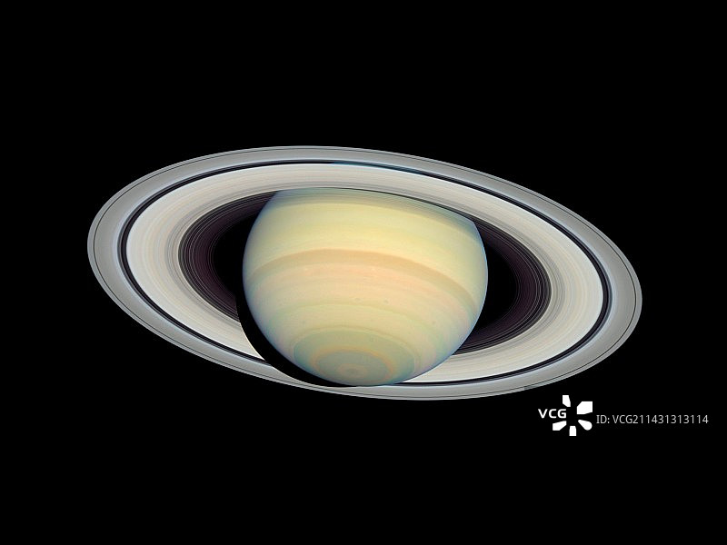 2004年3月的土星照片,哈勃空间望远镜拍摄图片素材
