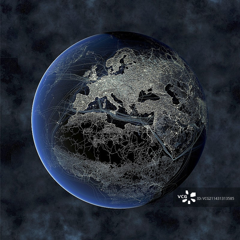 欧洲和非洲的人类活动图片素材