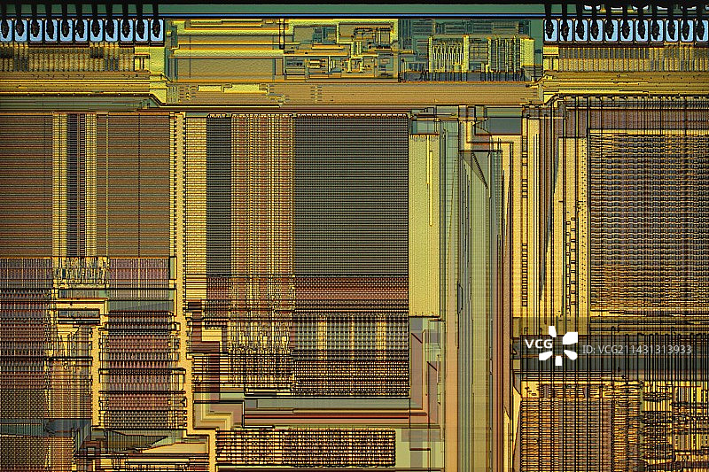 微处理器组件微观照片图片素材
