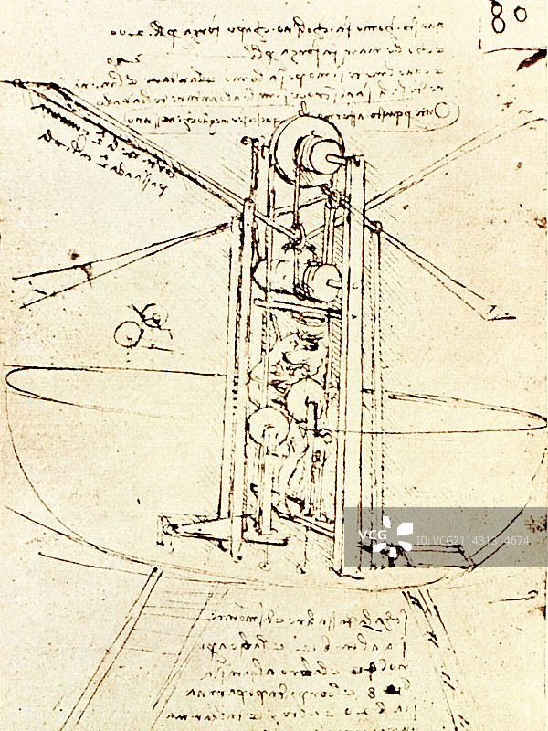 莱昂纳多·达·芬奇飞行器艺术作品图片素材