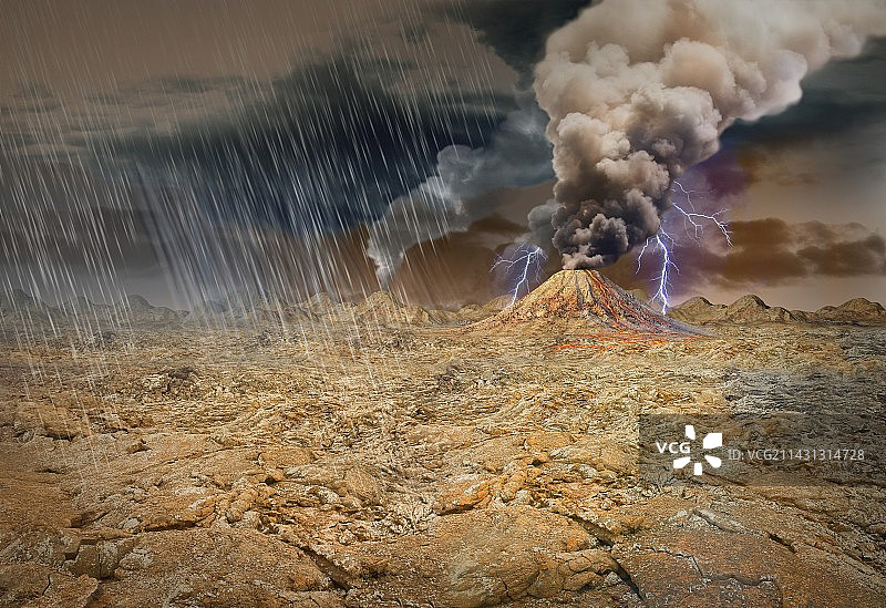 罗迪尼亚史前景观艺术作品图片素材