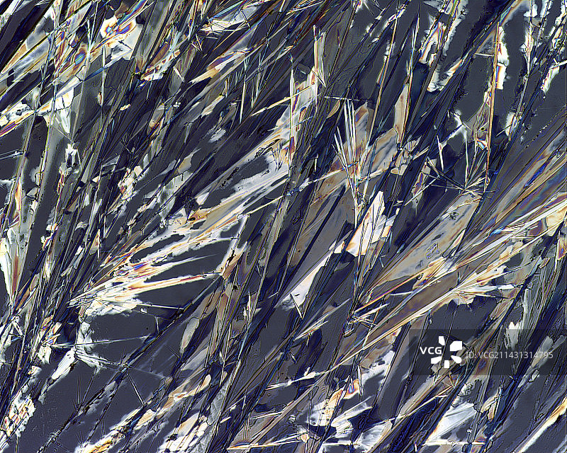 碳酸氢钠晶体，光学显微照片图片素材