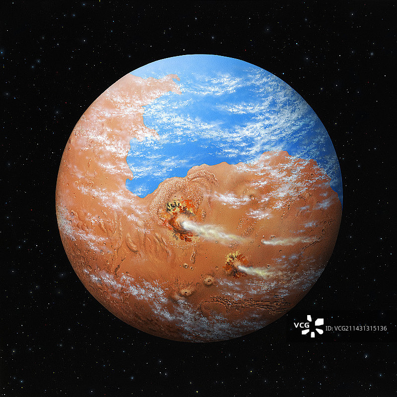 火星上的水图片素材