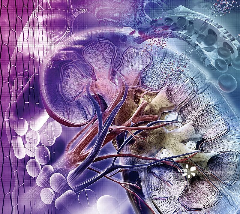 肾脏药物开发合成图图片素材