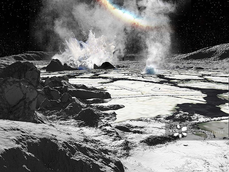 土卫二上的低温间歇泉插图图片素材