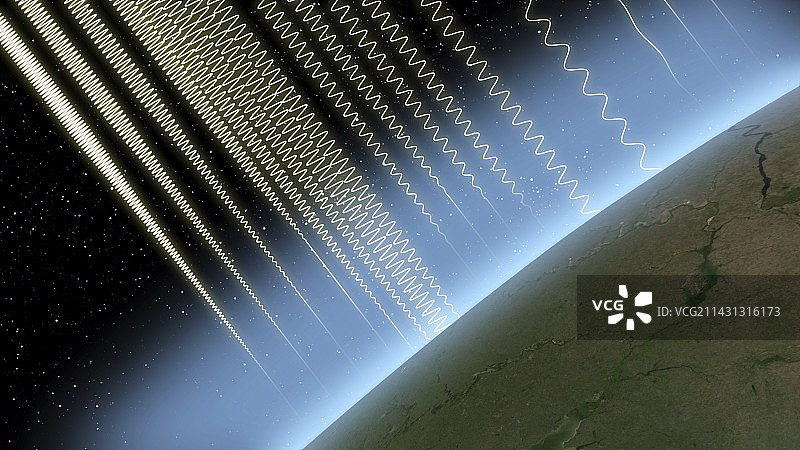 地球大气层和辐射，艺术作品图片素材