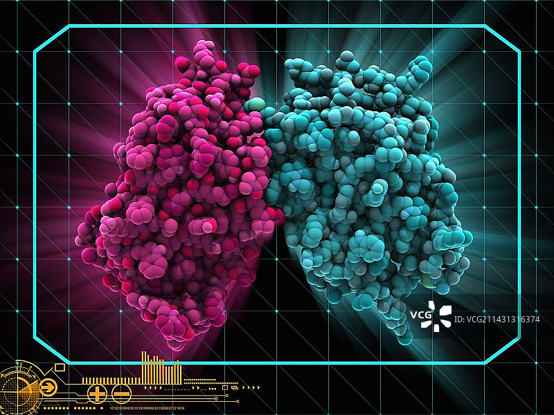 干扰素β-1a药物分子图片素材