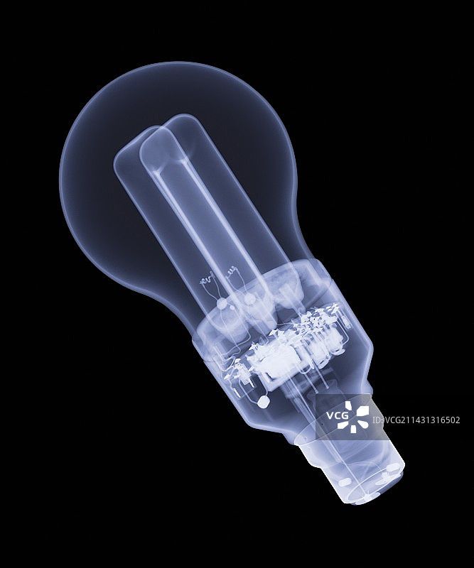 节能灯泡X光图片素材