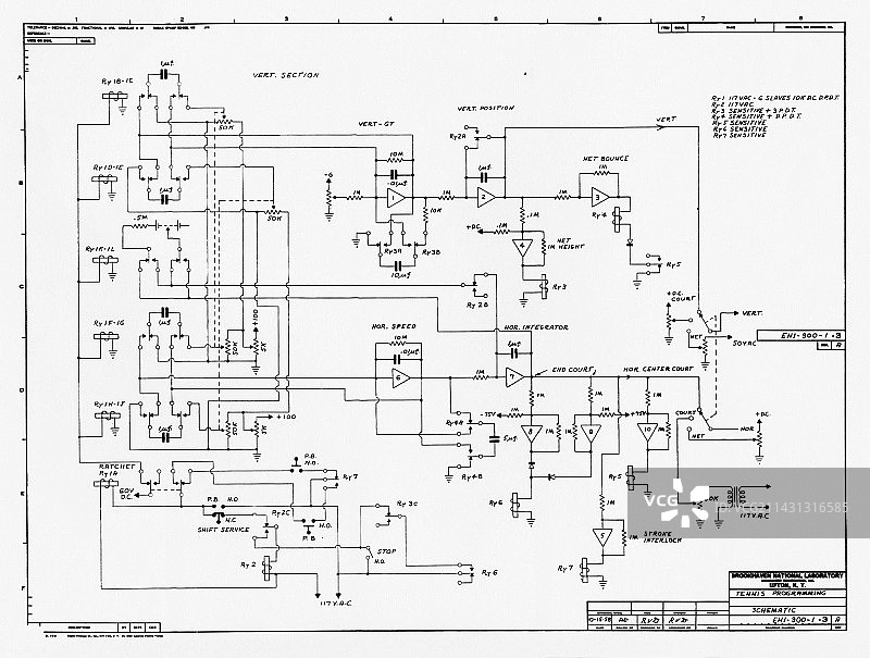 《双人网球》,20世纪50年代电子游戏图片素材