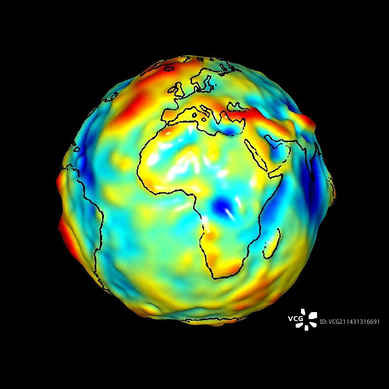 地球重力地图图片素材