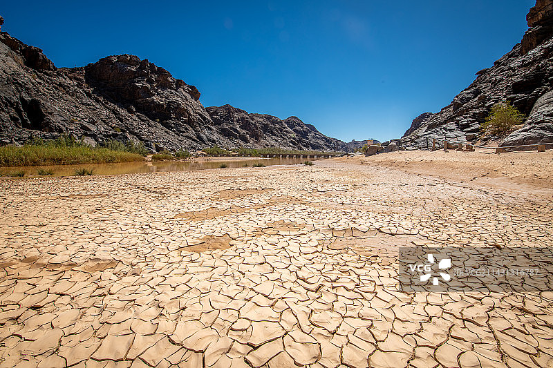 纳米比亚鱼河峡谷龟裂的土地图片素材