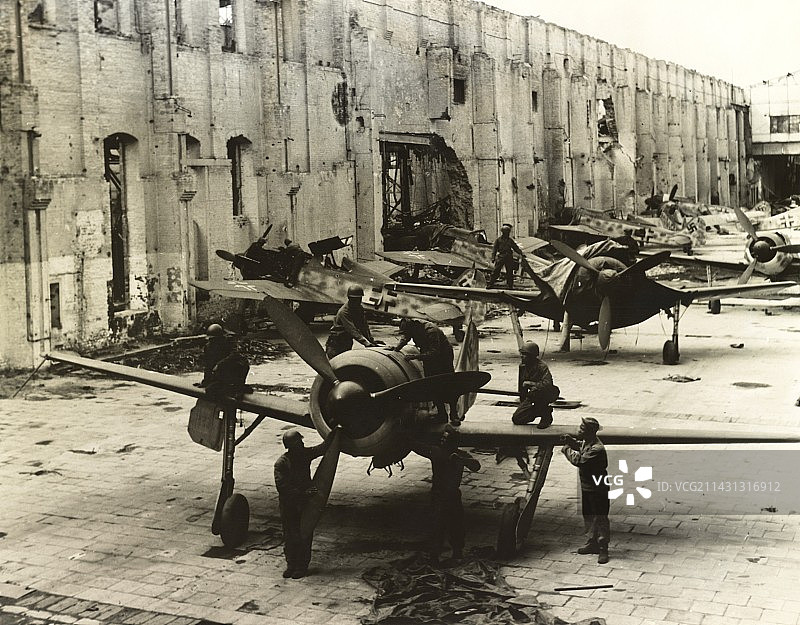 1945年福克-沃尔夫战斗机工厂图片素材