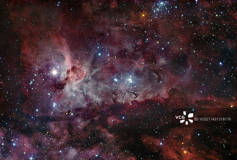 船底座星云(NGC 3372)光学图像图片素材