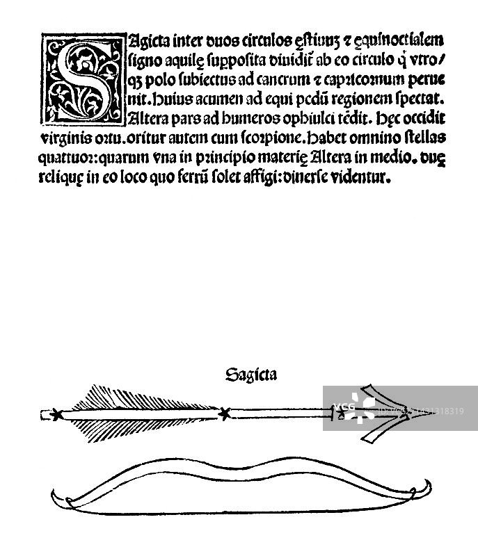 天箭座星座，1482年图片素材