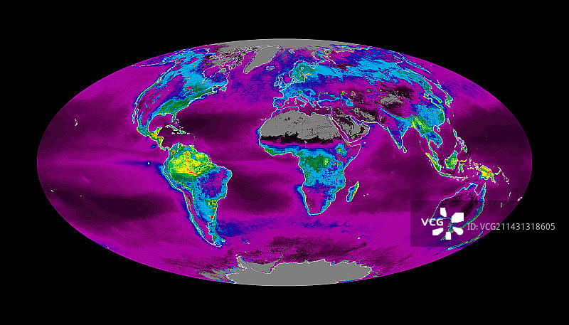 全球生产力水平卫星地图图片素材