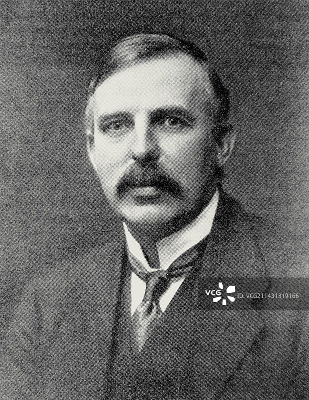 新西兰物理学家欧内斯特·卢瑟福爵士图片素材