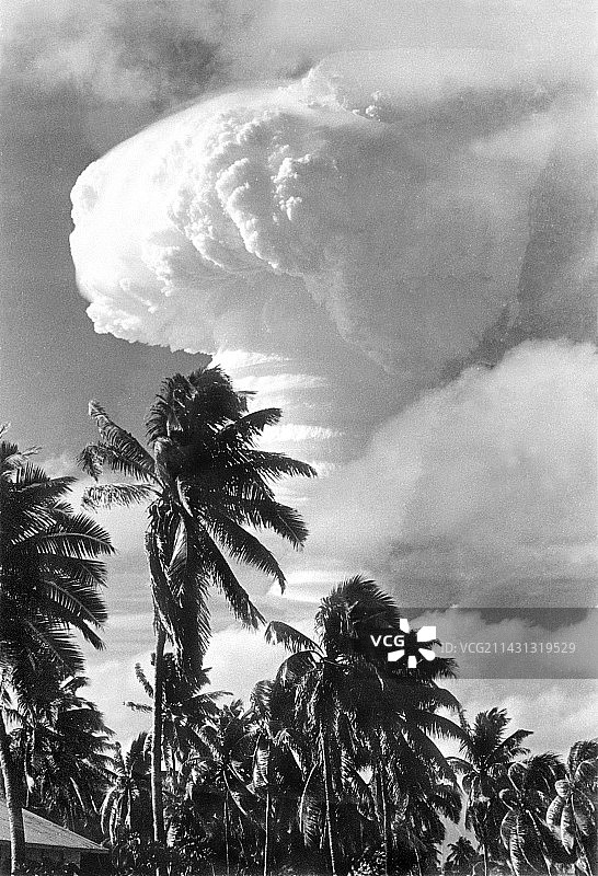 原子弹试验，基里蒂马蒂岛，1962年图片素材