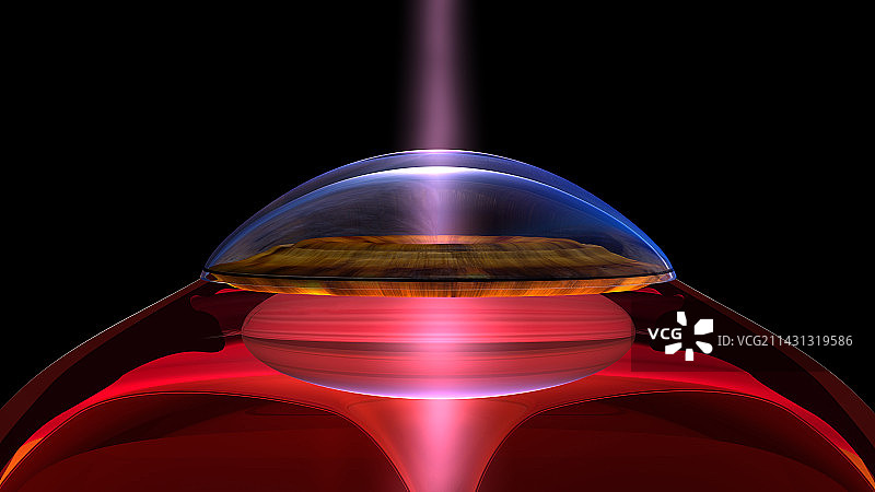 光线进入人眼插画图片素材