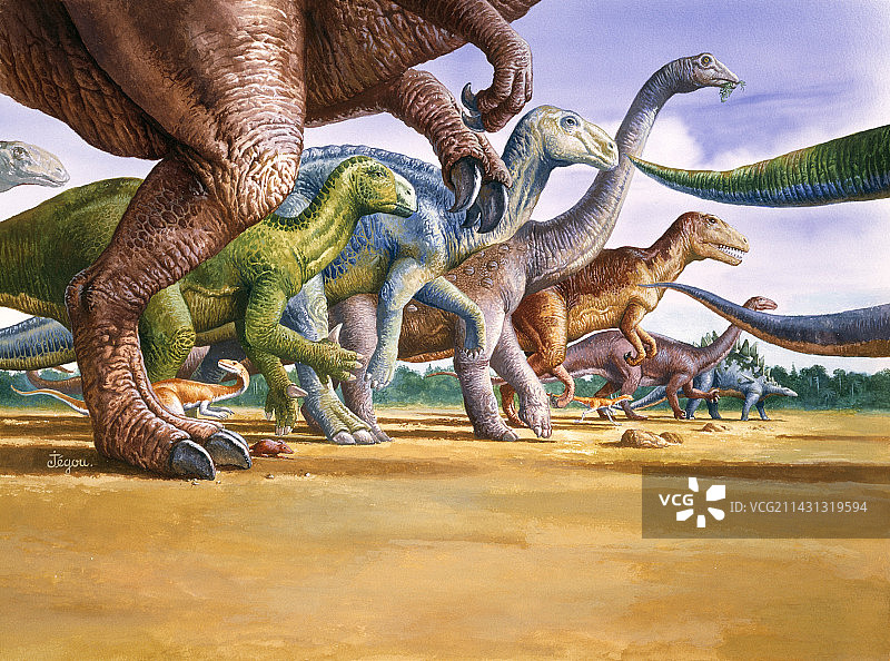 法国主要恐龙艺术作品图片素材