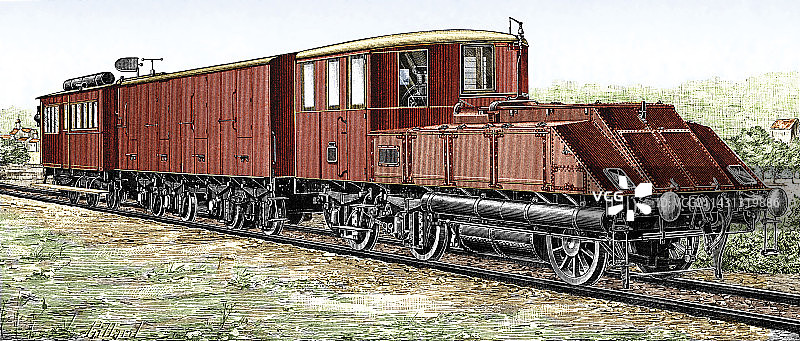 早期电力火车图片素材