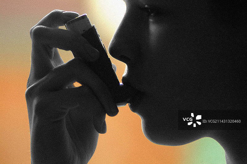 哮喘发作图片素材