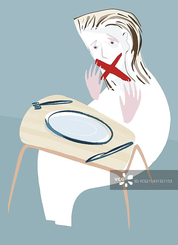 饮食失调概念艺术作品图片素材