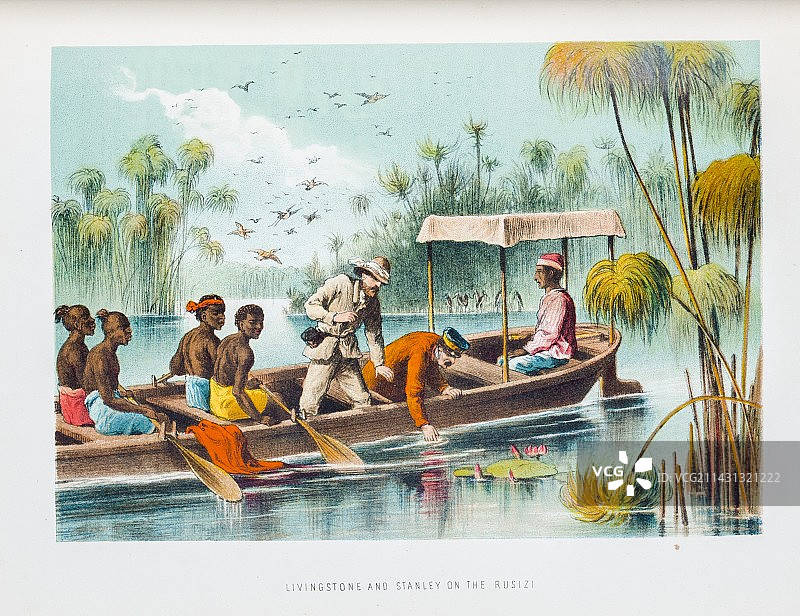 斯坦利与利文斯顿，1871-2图片素材