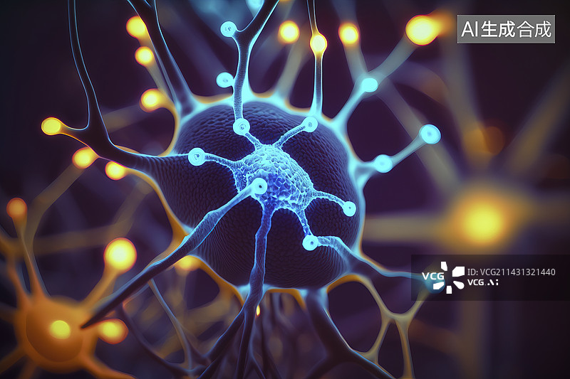 【AI数字艺术】大脑和神经网络图片素材