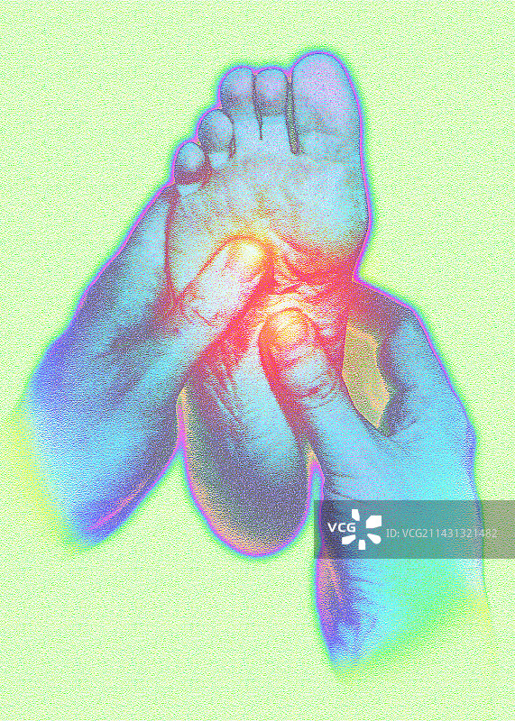 按摩师足部按摩艺术作品图片素材