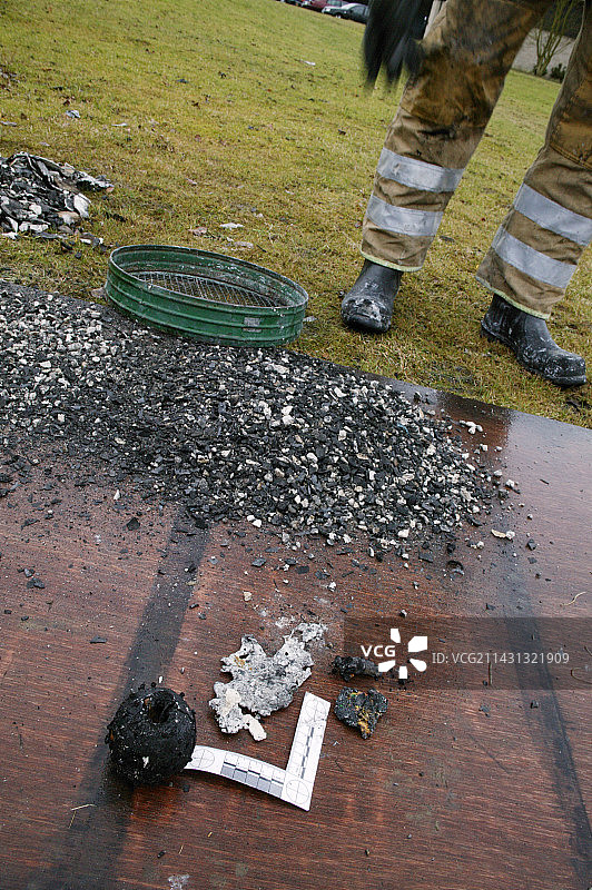 火灾现场证据图片素材
