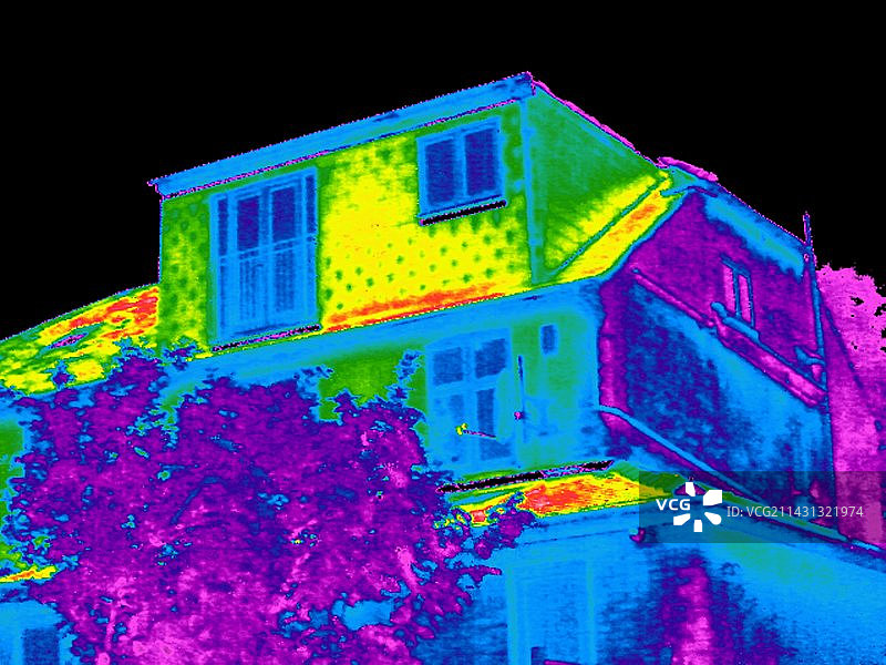 建筑，热成像图图片素材