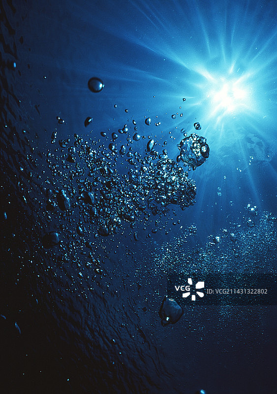 水肺潜水气泡图片素材