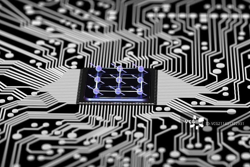 量子计算概念图图片素材