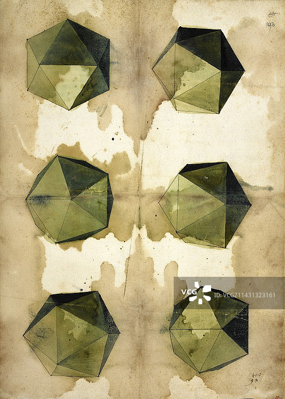 丢勒多边形研究图片素材