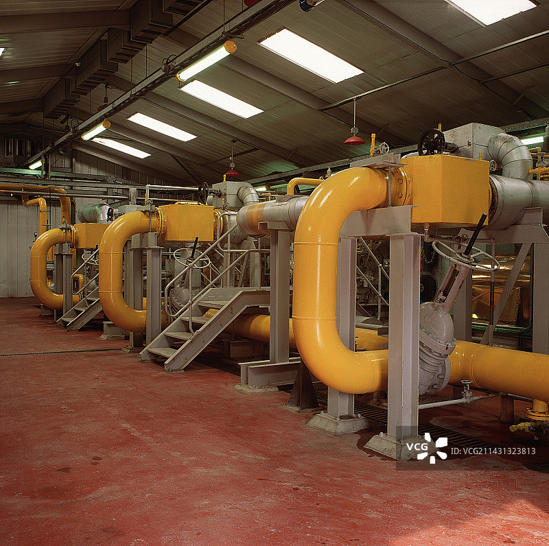 垃圾填埋场沼气发电站汽轮机大厅图片素材