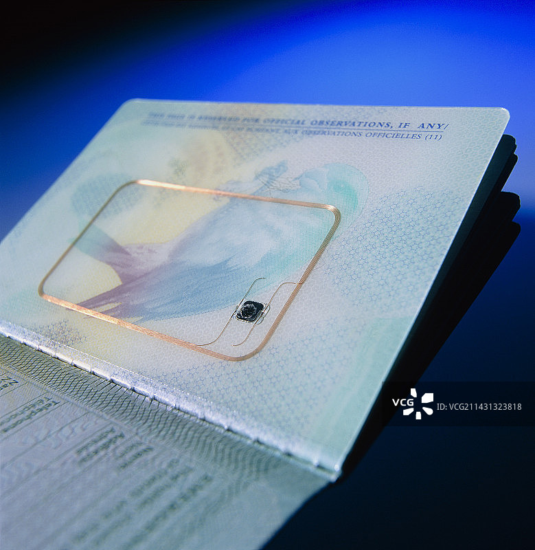 生物特征护照芯片图片素材