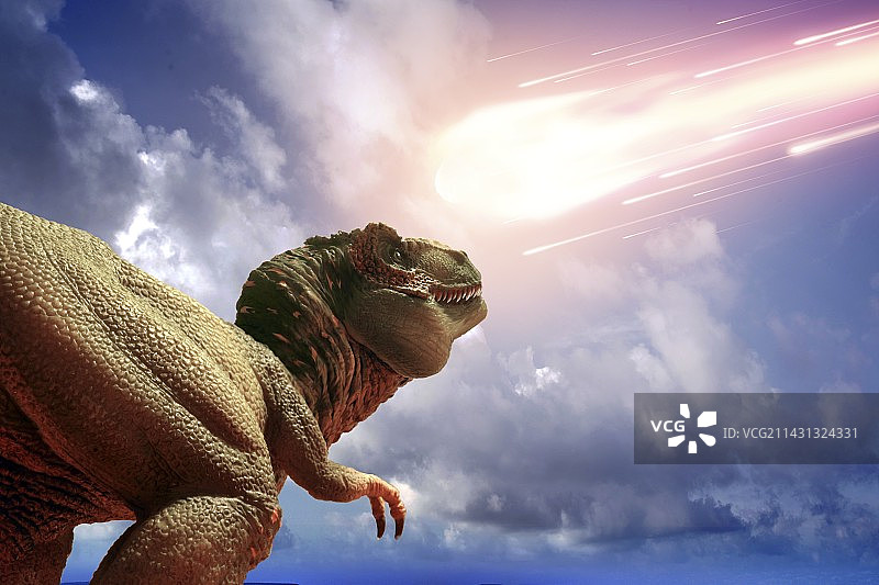 恐龙灭绝的场景插画图片素材