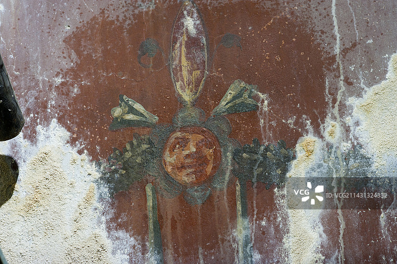 罗马金宫遗址的壁画图片素材