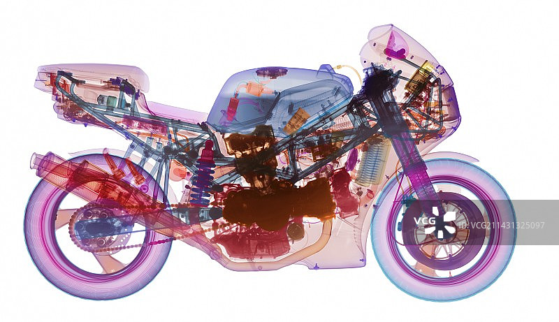杜卡迪摩托车X光片图片素材