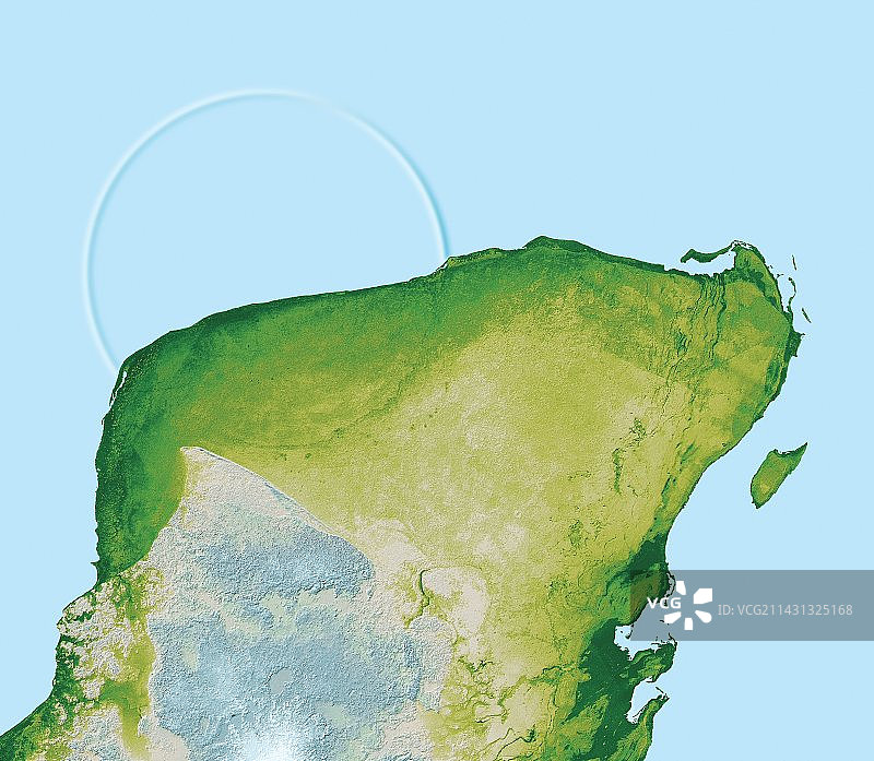 希克苏鲁伯陨石坑，尤卡坦，墨西哥图片素材