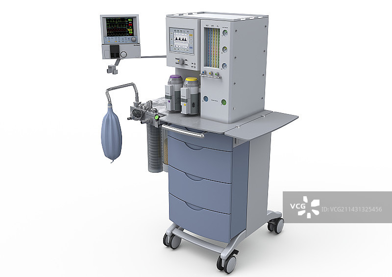 移动麻醉机插图图片素材
