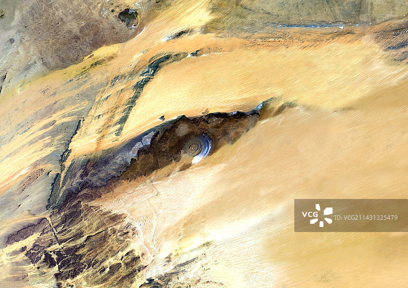 理查特结构卫星图像图片素材