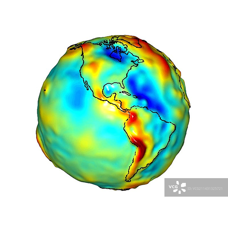 地球重力地图图片素材