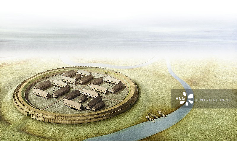 维京环形堡垒艺术作品图片素材