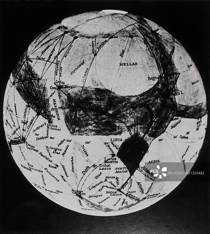 火星表面的历史画作图片素材