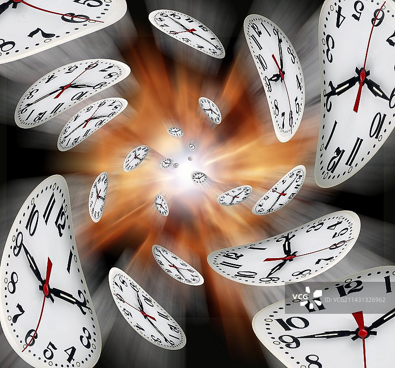 时间扭曲，概念艺术作品图片素材