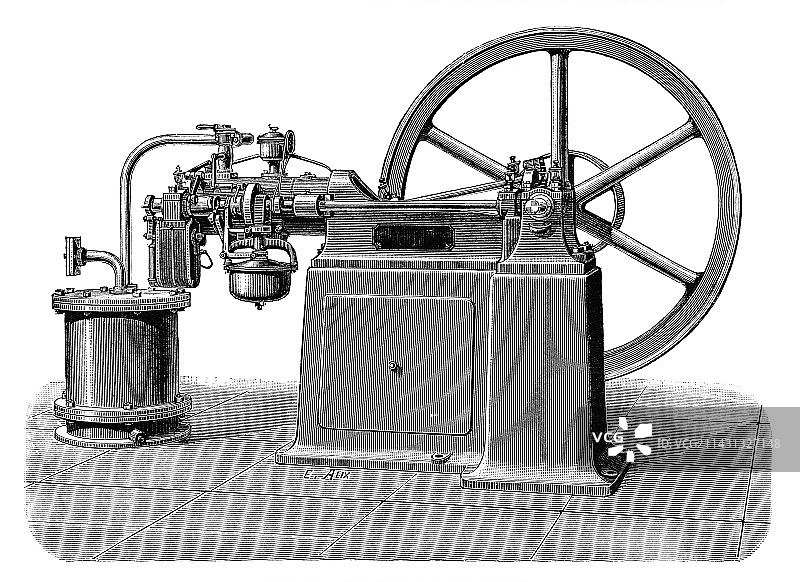 19世纪的奥托汽油发动机图片素材