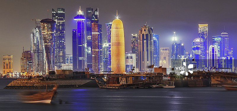 卡塔尔多哈城市天际线图片素材