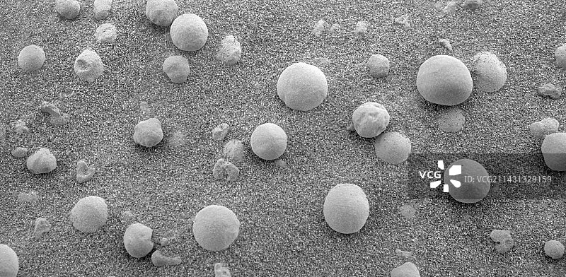 火星矿物球体图片素材